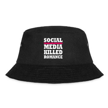 social media killed romance - Bucket Hat - Schwarz - Vorne - Lela (165cm)