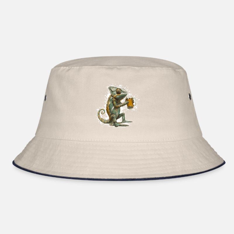 Chameleon Bier Lustig Bucket Hat