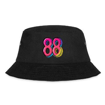 88 Number Comic - Bucket Hat - black - Front - Lela (165cm)
