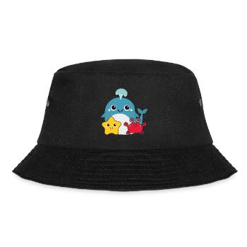 Kleiner Wal - Bucket Hat - Schwarz - Vorne - Lela (165cm)