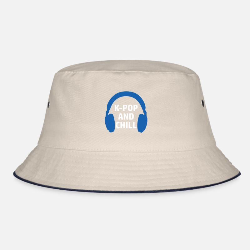 K-Pop and chill Saranghae Korean Pop Music Bucket Hat