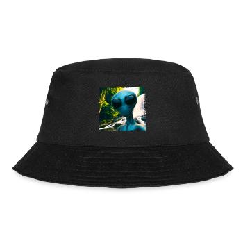 Alien Selfie - Next to the Waterfall - Bucket Hat - black - Front - Lela (165cm)