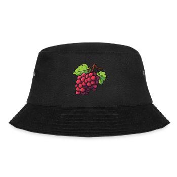 Weintrauben Symbol - Bucket Hat - Schwarz - Vorne - Lela (165cm)