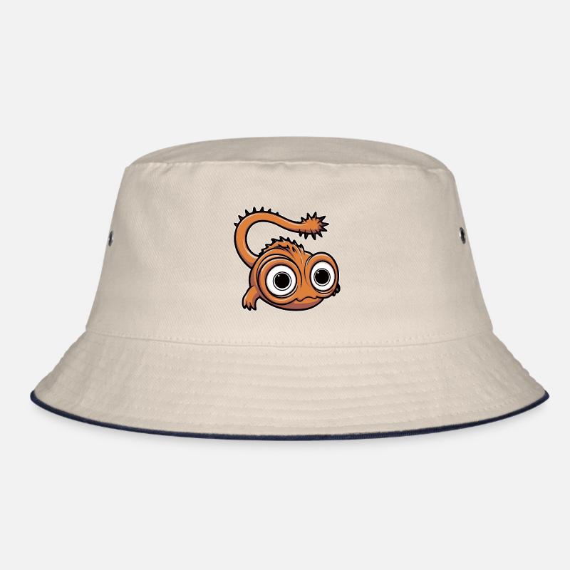 Funny little monster with big eyes Bucket Hat