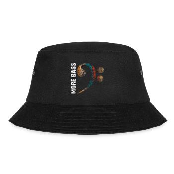 More bass please, big bass clef - Bucket Hat - black - Front - Lela (165cm)