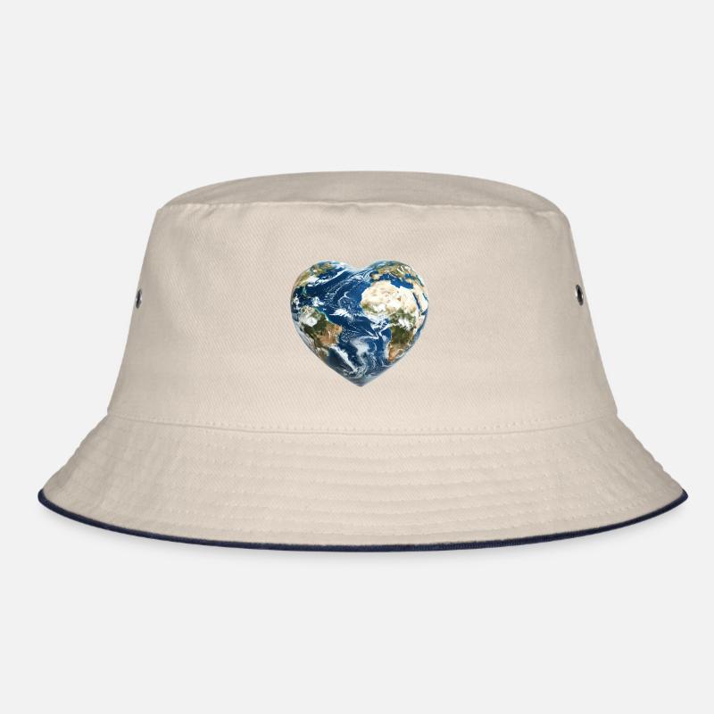 Erde Herz Bucket Hat