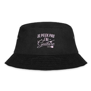 Ich kann keine Gitarre haben - Bucket Hat - Schwarz - Vorne