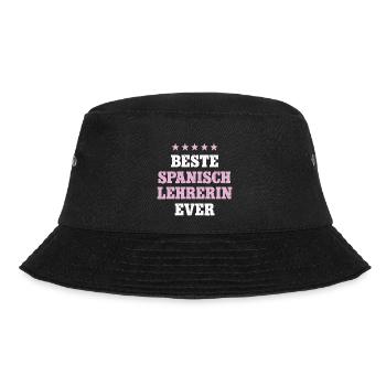 Spanisch Lehrerin Geburtstag Maestra de Español - Bucket Hat - Schwarz - Vorne - Lela (165cm)