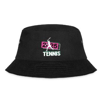 Tennis 2025 Tennistrainerin Tennisspielerin in 25 - Bucket Hat - Schwarz - Vorne - Lela (165cm)