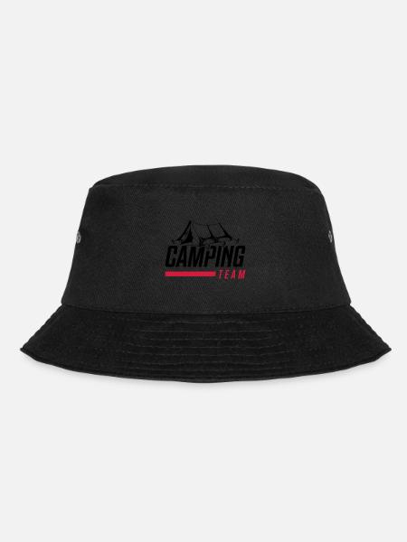 zelt camping team - Bucket Hat - Schwarz