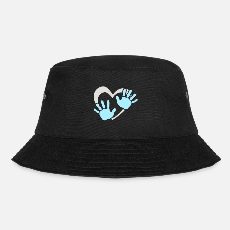 Empreinte de main de cœur de bébé - Bob - noir