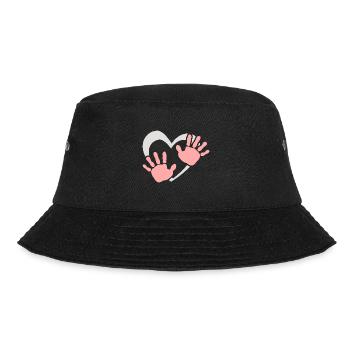 Empreinte de main de cœur de bébé - Bob - noir - Devant - Lela (165cm)