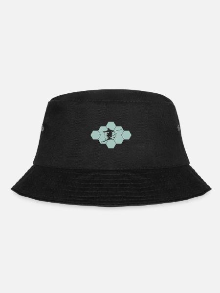 skiing ski skier - Bucket Hat - Schwarz