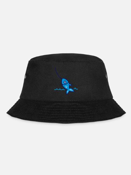 Angeln - Fisch 3 - Bucket Hat - Schwarz