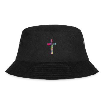 Kreuz - Bucket Hat - Schwarz - Vorne - Lela (165cm)