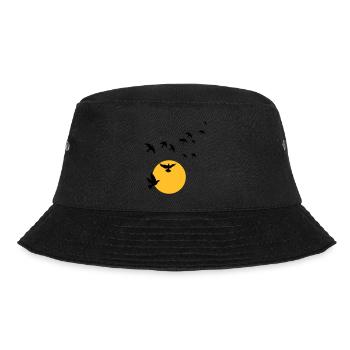 Vögel im Sonnenuntergang - Bucket Hat - Schwarz - Vorne - Lela (165cm)