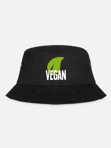 Vegan Shirt - Bucket Hat - Schwarz