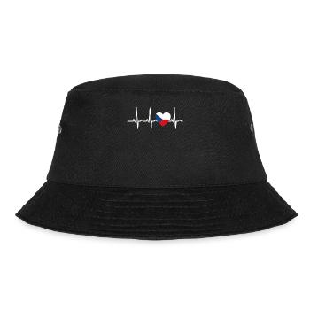 I LOVE ekg heartbeat TSCHECHIEN - Bucket Hat - Schwarz - Vorne - Lela (165cm)