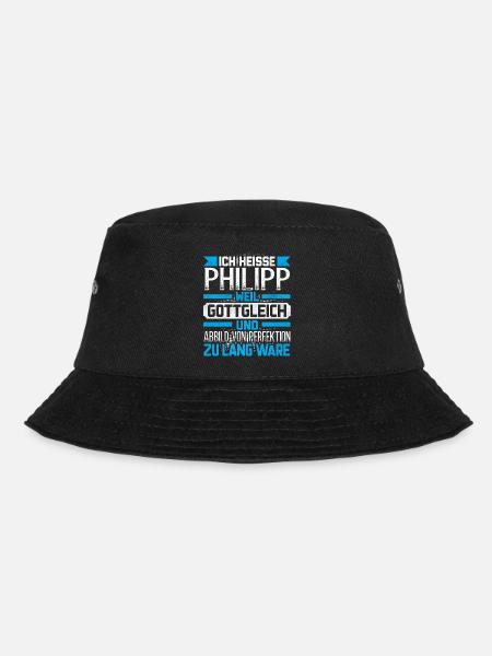 PHILIPP - Gottgleich Geschenk - Bucket Hat - Schwarz