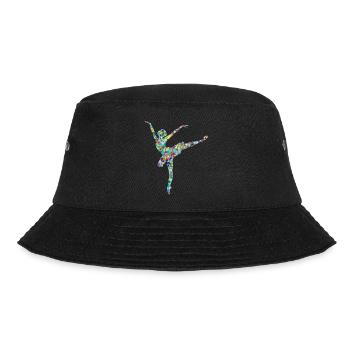 ballerina ballett dance dancer tanz taenzer yoga49 - Bucket Hat - Schwarz - Vorne - Lela (165cm)
