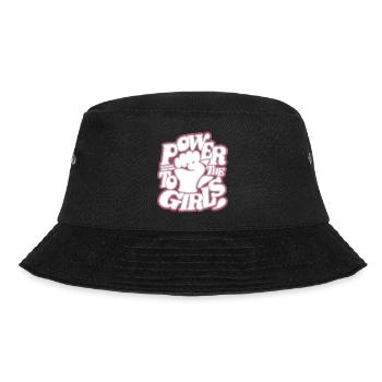 Girl power girl power feminism saying - Bucket Hat - black - Front - Lela (165cm)