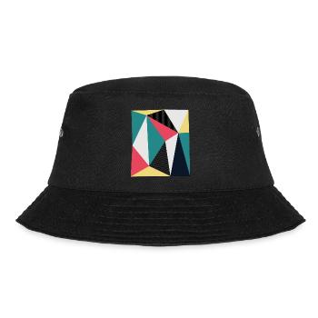 Dreiecke - Bucket Hat - Schwarz - Vorne - Lela (165cm)