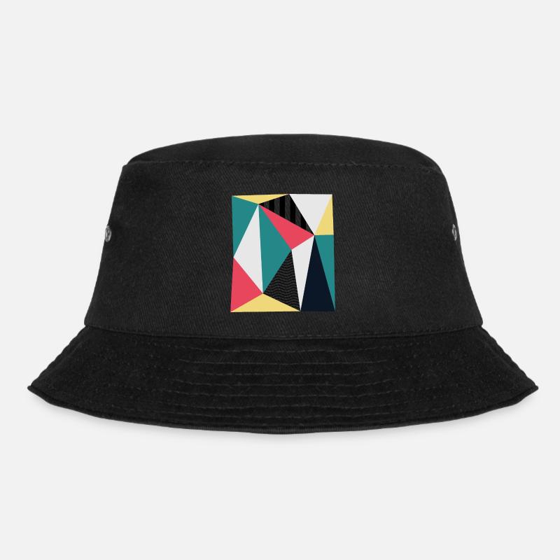Triangles - Bucket Hat - black
