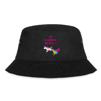 Einhorn,kotzendes einhorn,scheiss, ,regenbogen - Bucket Hat - Schwarz - Vorne - Lela (165cm)