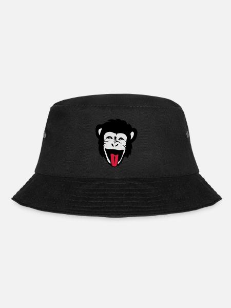 monkey gorilla monkey Header1 - Bucket Hat - black