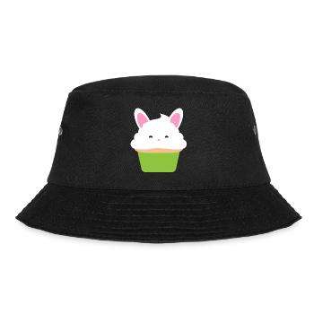 Cupcake, Muffin, Geschenkidee - Bucket Hat - Schwarz - Vorne - Lela (165cm)
