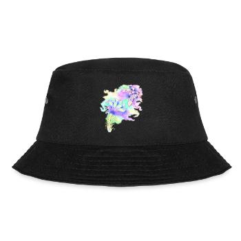 Pastell Marienkäfer Blume Design Handgezeichnet - Bucket Hat - Schwarz - Vorne - Lela (165cm)