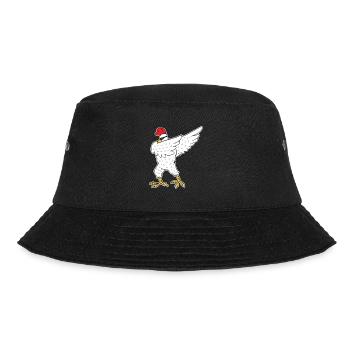 dabbing chicken hen dance party funny gift - Bucket Hat - black - Front - Lela (165cm)