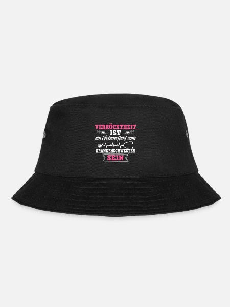 Krankenschwester Shirt · Pflege · Verrücktheit - Bucket Hat - Schwarz