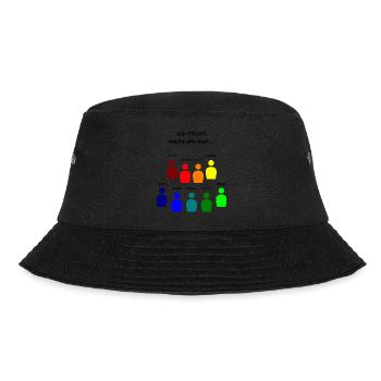 DSGVO alle froh Datenschutz Unternehmer Jurist - Bucket Hat - Schwarz - Vorne - Lela (165cm)