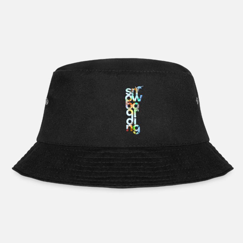Snowboard - Bucket Hat - Schwarz