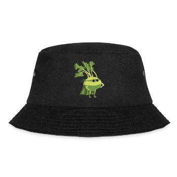 Kohlrabi Gemüse Superfood Vegetarier Vegan Held - Bucket Hat - Schwarz - Vorne - Lela (165cm)