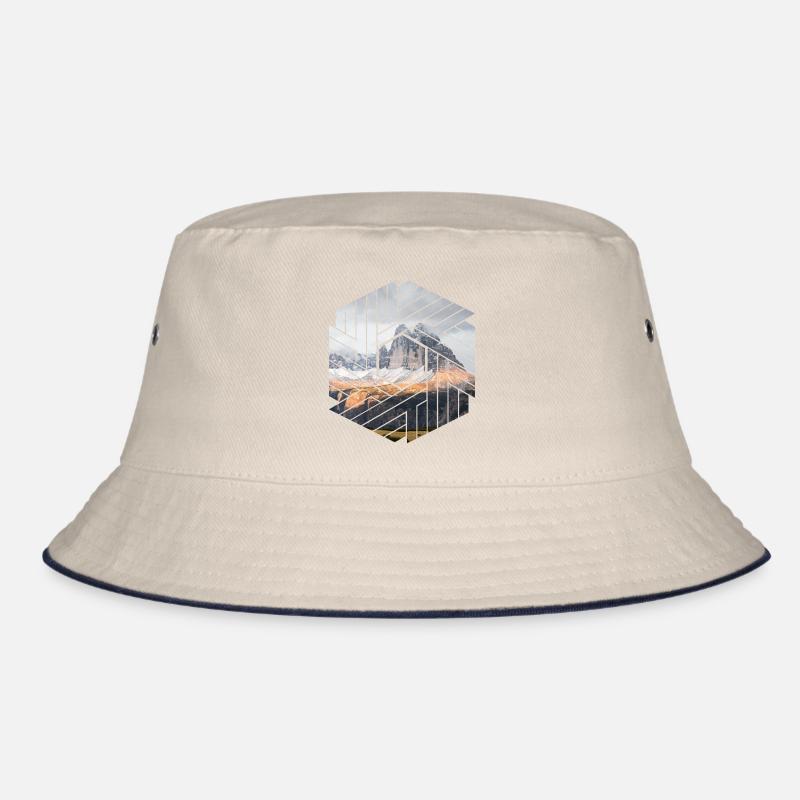 Three Peaks Dolomites hexagon Bucket Hat