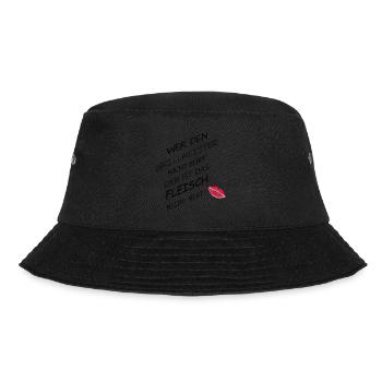 Fleisch nicht wert - Bucket Hat - Schwarz - Vorne - Lela (165cm)
