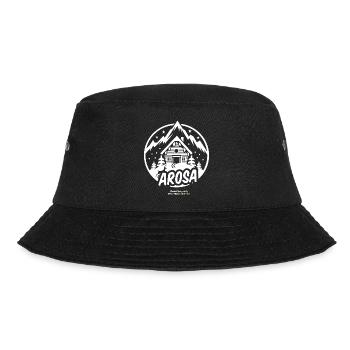 Arosa T-Shirt Switzerland Ski Resort - Bucket Hat - black - Front - Lela (165cm)