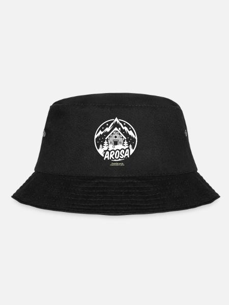 Arosa T-Shirt Schweiz Skigebiet - Bucket Hat - Schwarz