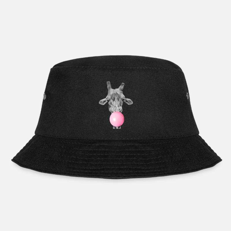 Giraffe bubblegum - Bucket Hat - black