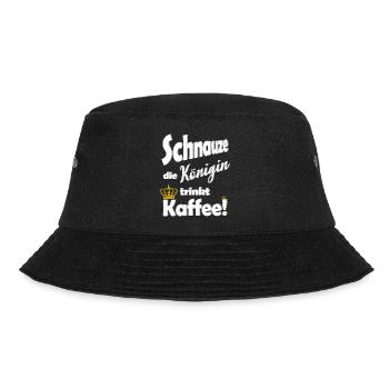 Schnauze die Koenigin trinkt Kaffee lustig Spruch - Bucket Hat - Schwarz - Vorne - Lela (165cm)
