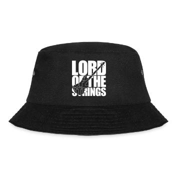 Bass Player gift LORD OF THE STRINGS Bassist - Bucket Hat - Schwarz - Vorne - Lela (165cm)