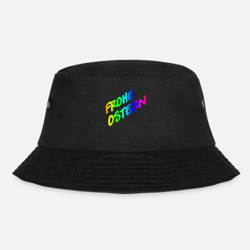 Frohe ostern bunt - Bucket Hat - Schwarz