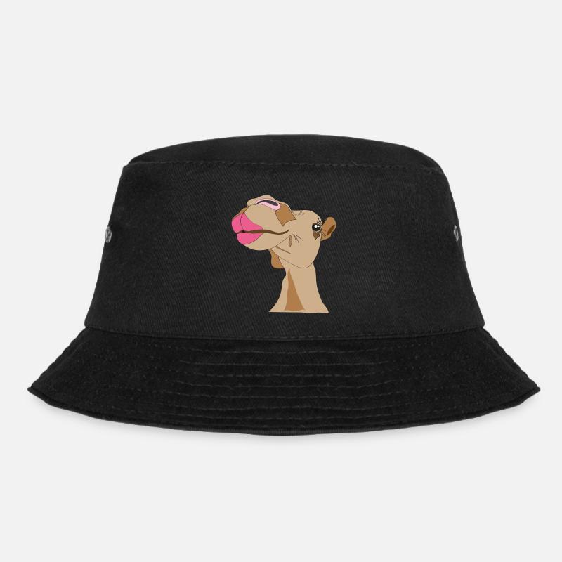 camel - Bucket Hat - black