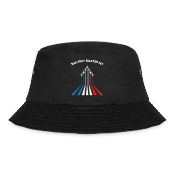 Kampfflugzeug - militärischer Kampfjet - Bucket Hat - Schwarz - Vorne - Lela (165cm)