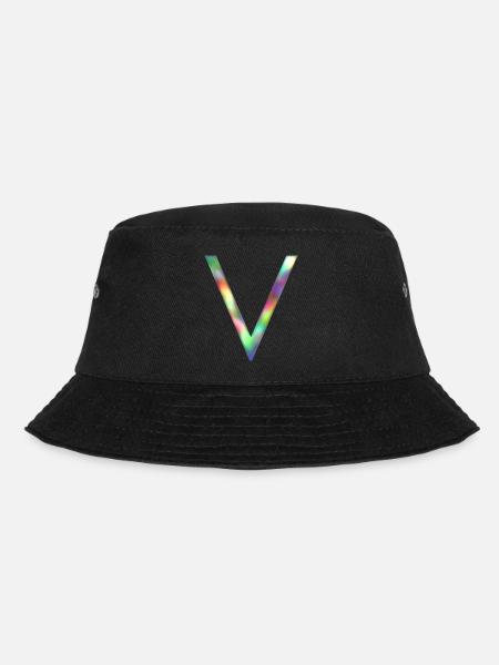 V - Buchstabe INITIALE - Bucket Hat - Schwarz