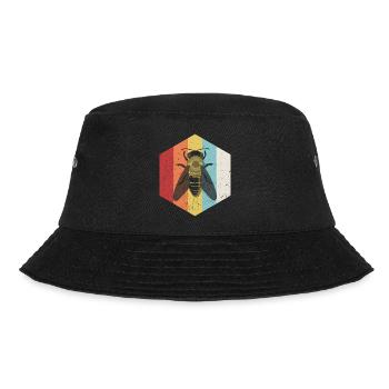 Bee Honey Bee BeeKeeper Retro - Bucket Hat - black - Front - Lela (165cm)