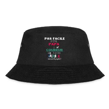 T shirt papa coureur humour papa cadeau - Bob - noir - Devant - Lela (165cm)