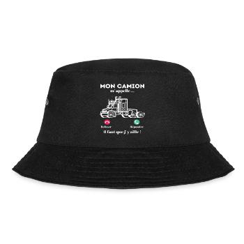Mon camion m' appelle humour routier routière - Bob - noir - Devant - Lela (165cm)